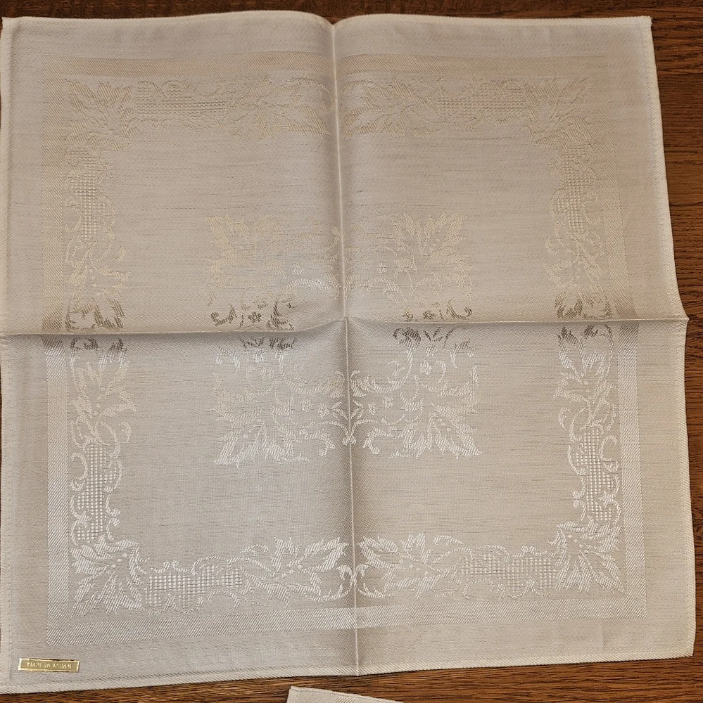 Imported from Japan Damask Washable Cloth 8 pc Napkin Set VINTAGE.